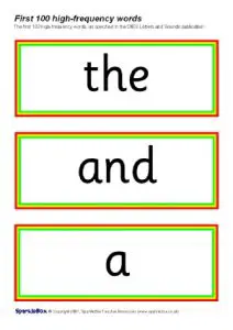 Kindergarten Dolch Sight Words Flash Cards
