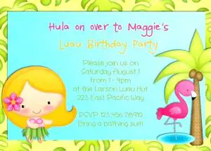 Luau Birthday Invitation