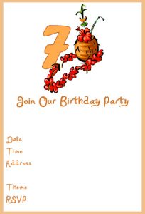 Luau Birthday Invitations Templates