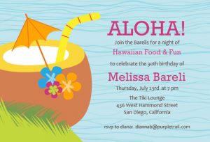 Luau Birthday Party Invitation