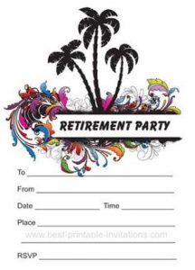 Luau Retirement Invitations