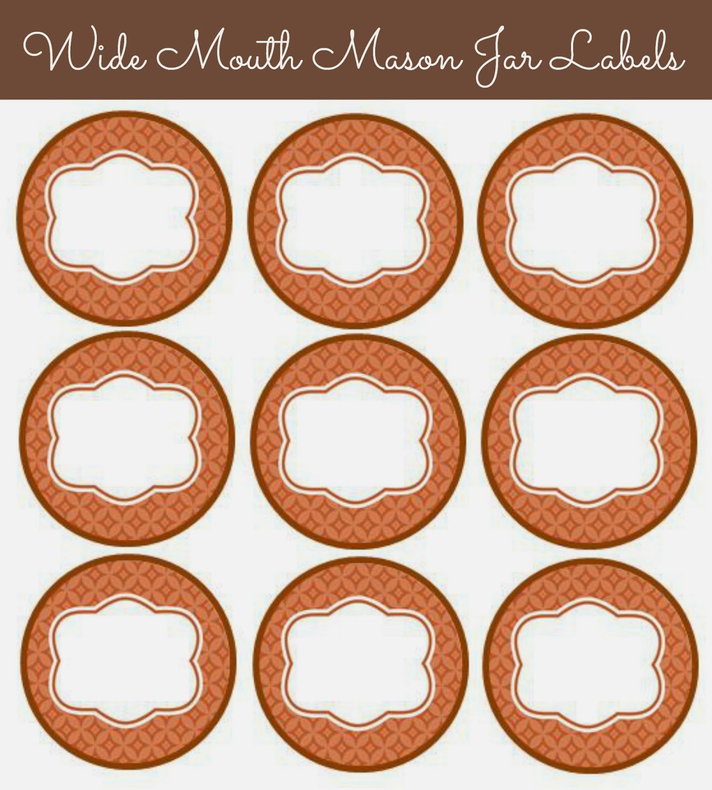 Printable Mason Jar Label Template - Printable Templates