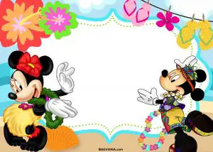 Mickey Mouse Luau Party Invitations