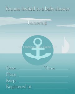 Nautical Baby Boy Shower Invitations