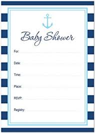 Nautical Theme Baby Shower Invitations