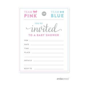 Pink And Navy Nautical Baby Shower Invitations