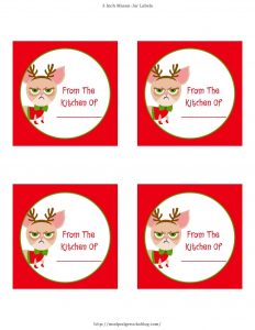 Printable Christmas Labels for Mason Jars