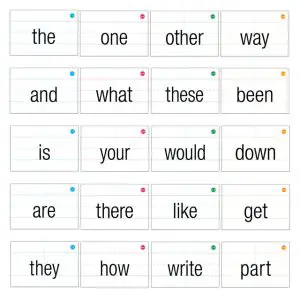 Second Grade Sight Words Flash Cards