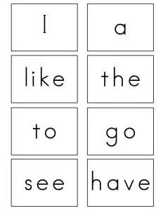 Sight Words Flash Cards Free Printables