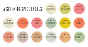 Spice Jar Label Templates
