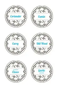 Spice Jar Labels Template Free