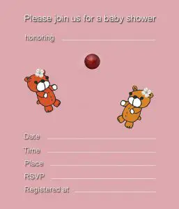 Twin Baby Shower Invitation Design