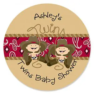 Western Twin Baby Shower Invitations