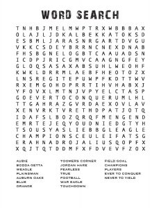 American Football Word Search