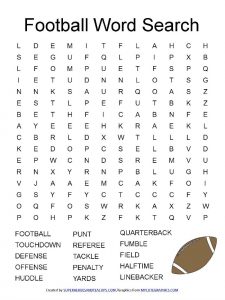 Football Word Search