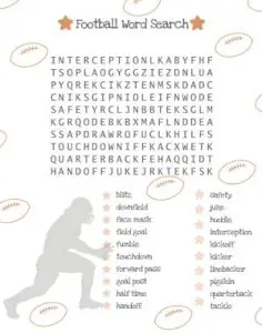 Football Word Search AFL
