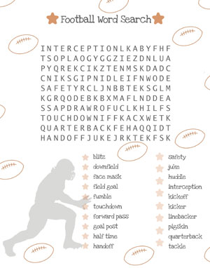 34 end to end football word search puzzles for you kitty baby love