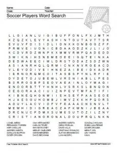 Football Word Search Difficult