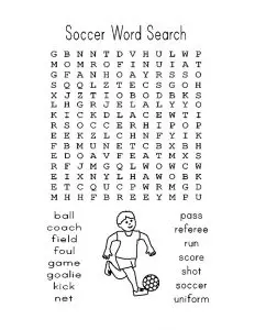 Football Word Search Easy