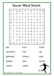 Football Word Searches to Print