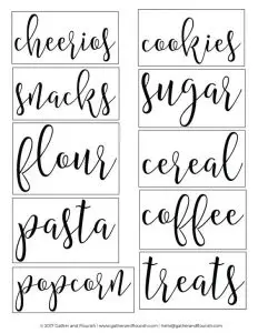 Free Printable Pantry Labels Hand Lettered