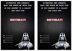 Free Printable Star Wars Birthday Invitations