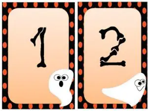 Halloween Number Flash Cards