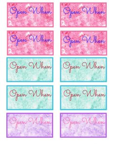 Love Letters Open When Printable