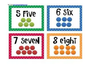 Number Dots Flash Cards