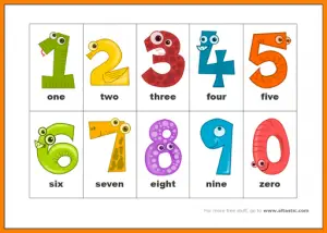 Number Word Flash Cards