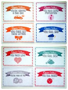 Open When You’re Sad Letter Ideas Printable