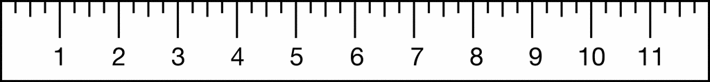 twelve inch ruler life size