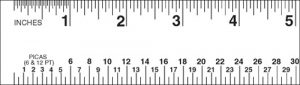 Printable Pica Ruler