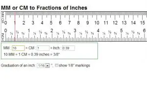 Printable Ruler Inches Actual Size Mm