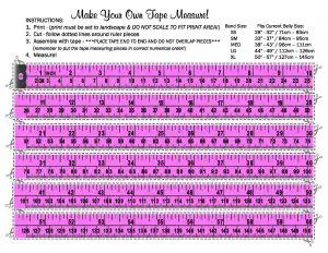 Printable Ruler Tape Measure
