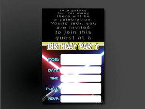 Star Wars 5th Birthday Party Invitations