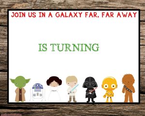 Star Wars 7th Birthday Invitation