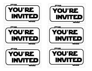 Star Wars Birthday Invitations
