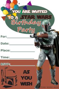 Star Wars Birthday Party Invitation Template