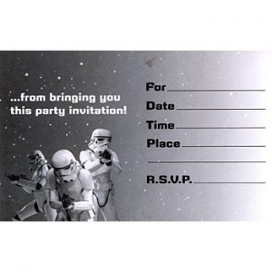 Star Wars Themed Birthday Invitations