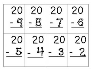 Subtraction Flash Cards Apples for the Teacher