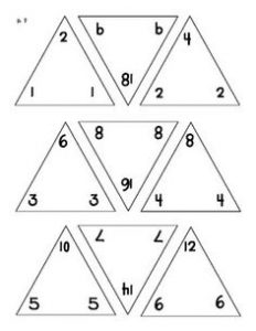 Triangle Flash Cards Addition Subtraction