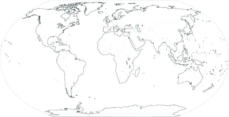 Blank Map Of The Continents And Oceans - World Map