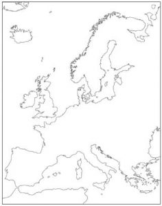 Blank Europe Continent Map