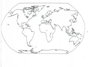 Blank Map of the Continents and Oceans Printable