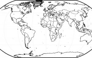 Continents and Oceans Blank Map