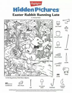 Easter Hidden Pictures Printable Worksheets