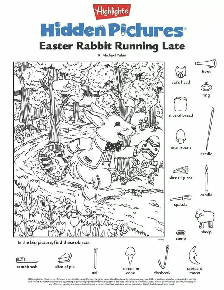 Hidden Pictures Free Printable Worksheets Printable World Holiday