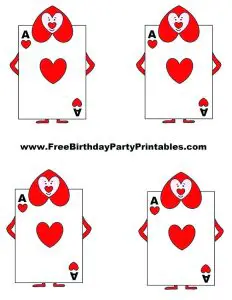Free Alice in Wonderland Printable Playing Cards