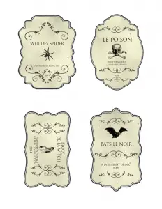 Free Halloween Wine Bottle Labels